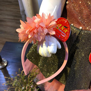 Robe élégante pour filles Moon Light Tail avec bandeau en tissu de laine fantaisie conçu pour les fêtes de printemps des enfants - Product Image 5