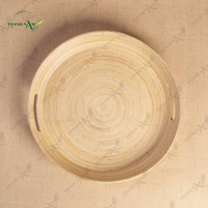 Plateau en bambou, design minimaliste artisanal, solution écologique pour servir et décorer - Product Image 4