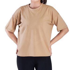 Low MOQ Custom Design <b>Women</b> Oversized <b>T</b>-<b>Shirts</b> Eco-Friendly Summer 100% Cotton Quick Dry Breathable Custom Color Plain - Product Image 1