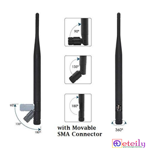 Antenne ETEILY ET-8685R-SMMO à gain élevé 868 MHz 5 dBi en caoutchouc avec connecteur mâle mobile à faible perte pour applications externes - Product Image 4