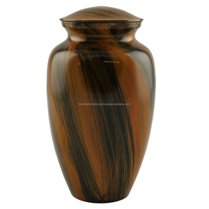 Urnes de crémation pour adultes en laiton de haute qualité avec des urnes funéraires en métal fini étain et or pour les cendres humaines - Product Image 5