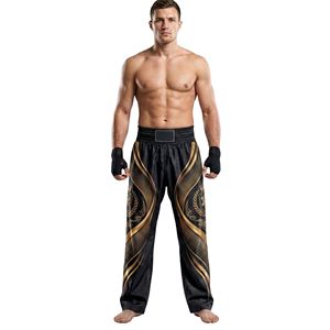 Red Ombre Gradient Athletic Boxing <b>Trousers</b> Breathable Training Bottoms Flexible Movement Sports Performance Boxing <b>Trousers</b> - Product Image 5