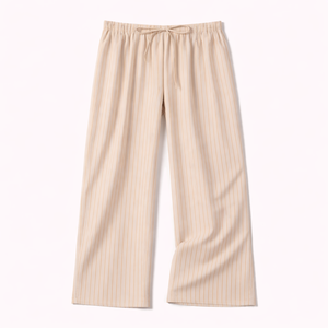 Women Plus Size Breathable Leopard <b>Lace</b> <b>Elastic</b> Waist Wide Leg Pants Casual Loose Fit Drawstring Trousers OEM - Product Image 1