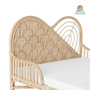 Cuna de Ratán Nhat Minh Estilo Tropical Color Natural Cama para Niños de 0 a 3 Años Muebles para Dormitorio Infantil - Product Image 3