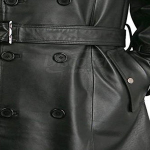 เสื้อโค้ทหนังยาวราคาส่ง ดีไซน์ใหม่ คุณภาพสูง แฟชั่นเสื้อโค้ทหนังยาวสำหรับขายออนไลน์ - Product Image 4