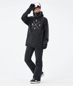 <b>Waterproof</b> Softshell Ski Hoodie Snowboard Pullover Windproof <b>Winter</b> Thermal Fleece <b>Jacket</b> with Integrated High Neck Gaiter - Product Image 3