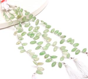 RAY FINE ORNATES ABBS028 Perles de pierres précieuses ovales en aventurine verte, certifiées par un tiers, pour la fabrication de bijoux - Product Image 3