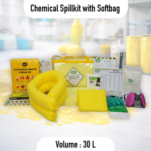 SABER Eco-Friendly <b>30L</b> Chemical Spill Response Kit Portable Soft <b>Bag</b> Acid Absorbent Laboratory Emergency Cleanup - Product Image 2