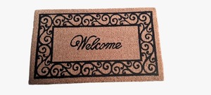 Alfombra Decorativa de Fibra de Coco Natural con Base de PVC Antideslizante para Entrada - Product Image 6