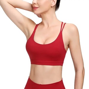 Wholesale Womens Sport Bra High Quality <b>Padded</b> Seamless Front Customizable <b>Running</b> Workout Yoga Training Gym Comfortable - Product Image 1