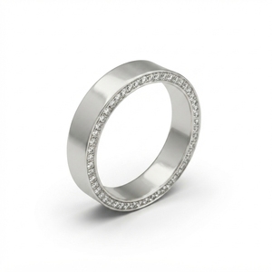 Elegant Diamond Wedding Band <b>Ring</b> in Platinum for Women Stylish Engagement Jewelry for Special Occasions - Product Image 2