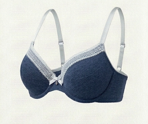 Soutien-gorge sans armatures pour femme, couleur unie, bonnet complet, dos en Y, bretelles réglables, respirant, en tricot de spandex et polyester, coupe confortable - Product Image 3