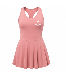 Robe de tennis pour femmes, sans manches, col en V, 100% polyester, séchage rapide, respirante, avec short intégré, sport - Product Image 4