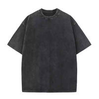 Camiseta Hip Hop Oversize con Lavado Ácido, Nueva Llegada, Algodón de Alta Calidad, Diseño Sólido, Transpirable, de Secado Rápido, para Hombre