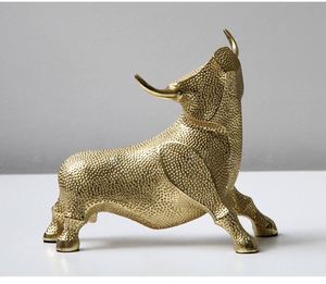Adorno Moderno Minimalista de Toro de Cobre Fundido, Decoración Metálica para Vitrina de Escritorio, Sala de Estar y Estudio, Arte en Hierro - Product Image 6