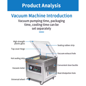 Máquina de Envasado al Vacío Automática Eléctrica de Sobremesa DZ-260 de Una Cámara con Barra de Sellado Individual para Bebidas y Alimentos (FMCG) - Product Image 2