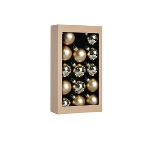 Adornos para Árbol de Navidad, Bolas de 3.15 Pulgadas con Purpurina Efecto Hielo Triturado y Detalles Dorados en Forma de Rayos de Sol, Hechos a Mano, Irrompibles, para Colgar - Product Image 1