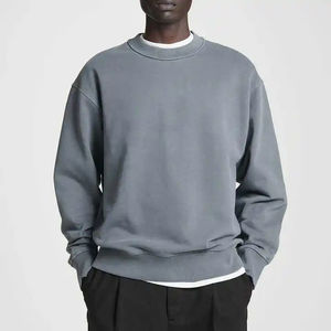 Sweat-shirt polaire pour homme à col ras du cou, coupe décontractée, 100% coton épais, imprimé, doublé, séchage rapide, style vintage, pour l'hiver - Product Image 1