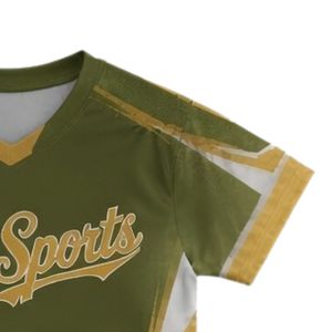 Maillot de lacrosse unisexe vert olive et or sublimé, léger, en polyester, réversible, uniforme d'équipe athlétique, vêtements de performance - Product Image 4