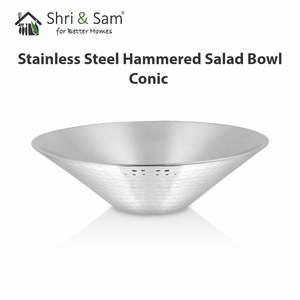Ensaladera de acero inoxidable con diseño cónico - Product Image 3