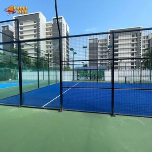 Cancha de Pádel con Estructura Galvanizada Resistente a la Oxidación, Pared Trasera de Vidrio de 12 mm, para Exteriores, Club, Comercio Global - Product Image 3