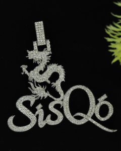 Colgante de Dragón Personalizado con Nombre, Plata 925, Moissanita VVS, Colgante Vintage de Dragón Chino, Colgante Hip Hop Iced Out para Hombre - Product Image 1