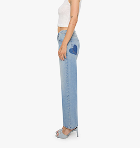 Jeans en denim décontractés pour femmes de qualité supérieure, 100% coton, respirants, écologiques, prix de gros bas - Product Image 1