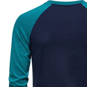 Camisetas Deportivas de Punto Raglán Personalizadas para Hombre, Ropa Deportiva Casual de Manga Larga con Cuello Redondo de Algodón, Proveedor Mayorista de Marca Privada ODM - Product Image 6