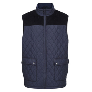 Gilet matelassé sans manches pour homme, chauffe-corps rembourré pour le tir et la chasse avec bordure en velours côtelé, vente en gros, personnalisable, style campagnard - Product Image 4