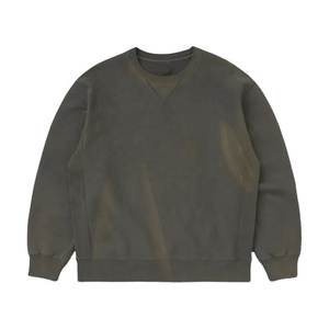 Camiseta lavada con ácido de gran tamaño desteñida con logotipo Vintage para hombre, tela de Jersey transpirable de algodón 100% - Product Image 1