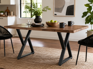 OEM/ODM Vietnam K-Shape Metal <b>Table</b> Legs 28 Inch Heavy Duty Steel Dining <b>Table</b> <b>Bench</b> Legs Black Industrial <b>Set</b> of 2 EDPTBL001 - Product Image 1