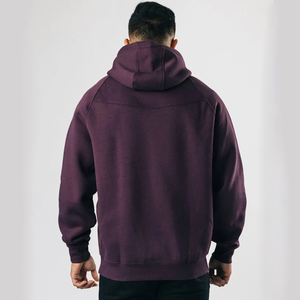 Nouveau sweat à capuche uni en gros, haute qualité, coton/polyester, coupe régulière, doublé, 360g, pour hommes - Product Image 3