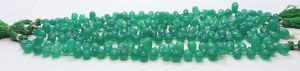 Cuentas de ónix verde natural en forma de lágrima, lisas, de 6x9 mm, cuentas sueltas de ónix verde, cuentas de ónix verde para la fabricación de joyería. - Product Image 2