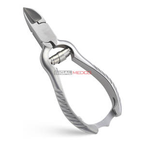 Coupe-ongles robuste en acier inoxydable courbé pour podiatres, ongles incarnés épais, coupe-ongles à ressort, soins pour bébés et seniors - Product Image 1