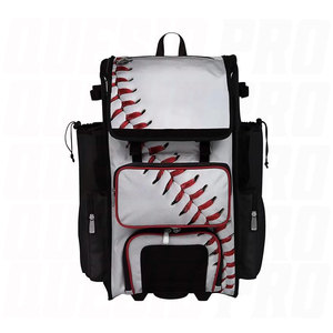 Sac à dos de baseball à roulettes avec design brodé, grande capacité, pour équipement de baseball et softball, avec porte-bâtons et compartiment à chaussures - Product Image 4
