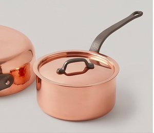 Copper Sauce <b>Pans</b> With Stainless Steel Covers Minimalist Design Heat Resistant For Kitchen Gas Use <b>And</b> Induction Cookers Use - Product Image 3