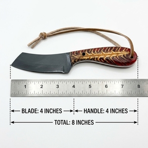 Couteau utilitaire de chasse en acier à haute teneur en carbone, revêtement poudré, manche en résine en forme de cône de pin, lame fixe pour activités de plein air, camping, bushcraft, survie - Product Image 5