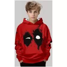 Sudadera con Capucha con Estampado de Superhéroe – Rojo Carmesí, Estilo Urbano, Tejido Grueso – Sudadera Oversize de Forro Polar con Estampado de Máscara con Efecto de Salpicaduras de Pintura - Product Image 3