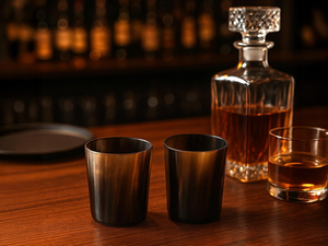 Luxury Classical Design Buffalo Horn <b>Shot</b> <b>Glasses</b> with Handgrip Eco-Friendly Polished for Party Use Bulk Cheap Prices - Product Image 2