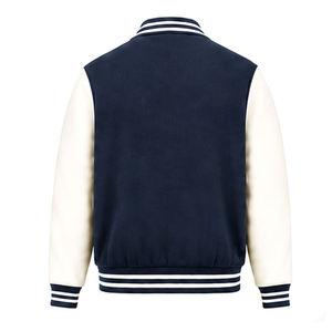 Veste universitaire BIRLAG SPORTS pour homme, bleu marine, style preppy, fermeture à un bouton, col montant, coupe classique, en toile - Product Image 2