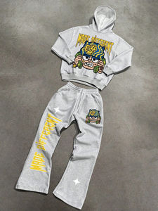 Chándal Personalizado para Hombre, Estilo Vintage, Felpa Lavada, Transpirable, Opción de Tallas Grandes, Impresión de Color Personalizada, Compatible con OEM - Product Image 3