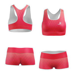 Conjunto Deportivo Ecológico para Mujer, Tallas Grandes, con Logotipo Personalizado, Bra Deportivo y Pantalones Cortos, para Gimnasio, Entrenamiento, Ropa Deportiva Activa, OEM - Product Image 6