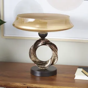 Luxury Handmade Decorative Serving <b>Bowl</b> for Fine Dining Premium Hospitality CollectionRound <b>Metal</b> Decorative <b>Bowl</b> With Twisted - Product Image 3