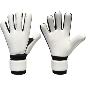 Gants de gardien de but de football professionnels de haute qualité RX SK003 unisexes en cuir noir avec logo rouge, blanc et bleu, protection des doigts et du pouce - Product Image 2