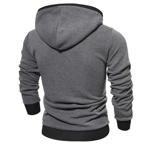 Sudadera con Capucha Gris para Hombre, Corte Ajustado, Tejido de Algodón, Informal, con Bolsillo, para Otoño - Product Image 2