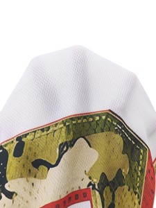 Maillot de football américain en maille blanche avec impression de numéro camouflage, respirant, en polyester, pour équipe, personnalisable, OEM, marque privée - Product Image 5