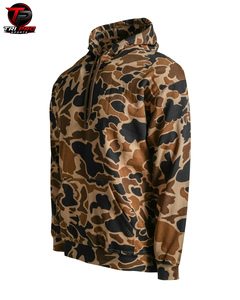 Sudadera con Capucha de Caza para Hombre, Estilo Vintage, Camuflaje de Pato, Forro Polar, Gruesa, con Cordón Ajustable y Bolsillo Frontal Tipo Canguro - Product Image 2