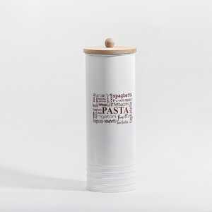 Modern Design Metal Storage Canister with Natural Wood Lid for Stylish <b>Pantry</b> and <b>Kitchen</b> Organization - Product Image 1
