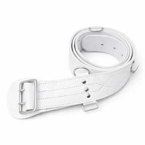 Cinturón de Cuero Blanco Hecho a Mano, Estilo Sam Browne, Cinturón Ceremonial para Uniforme - Product Image 3