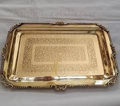 Plat de service rectangulaire en bronze, portable, passe au lave-vaisselle, design classique pour la restauration et les buffets - Product Image 4